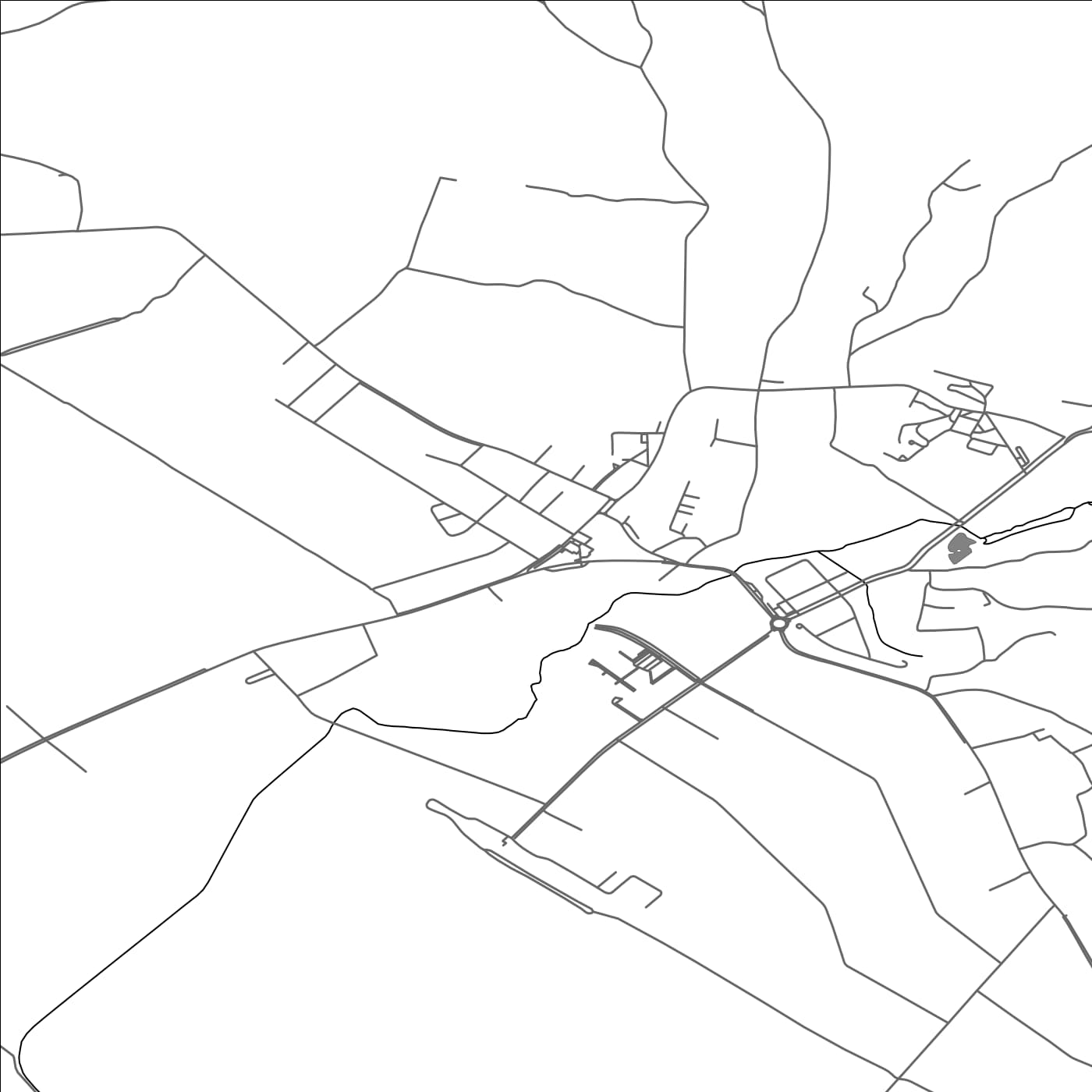 ROAD MAP OF POPOVAČA, CROATIA BY MAPBAKES