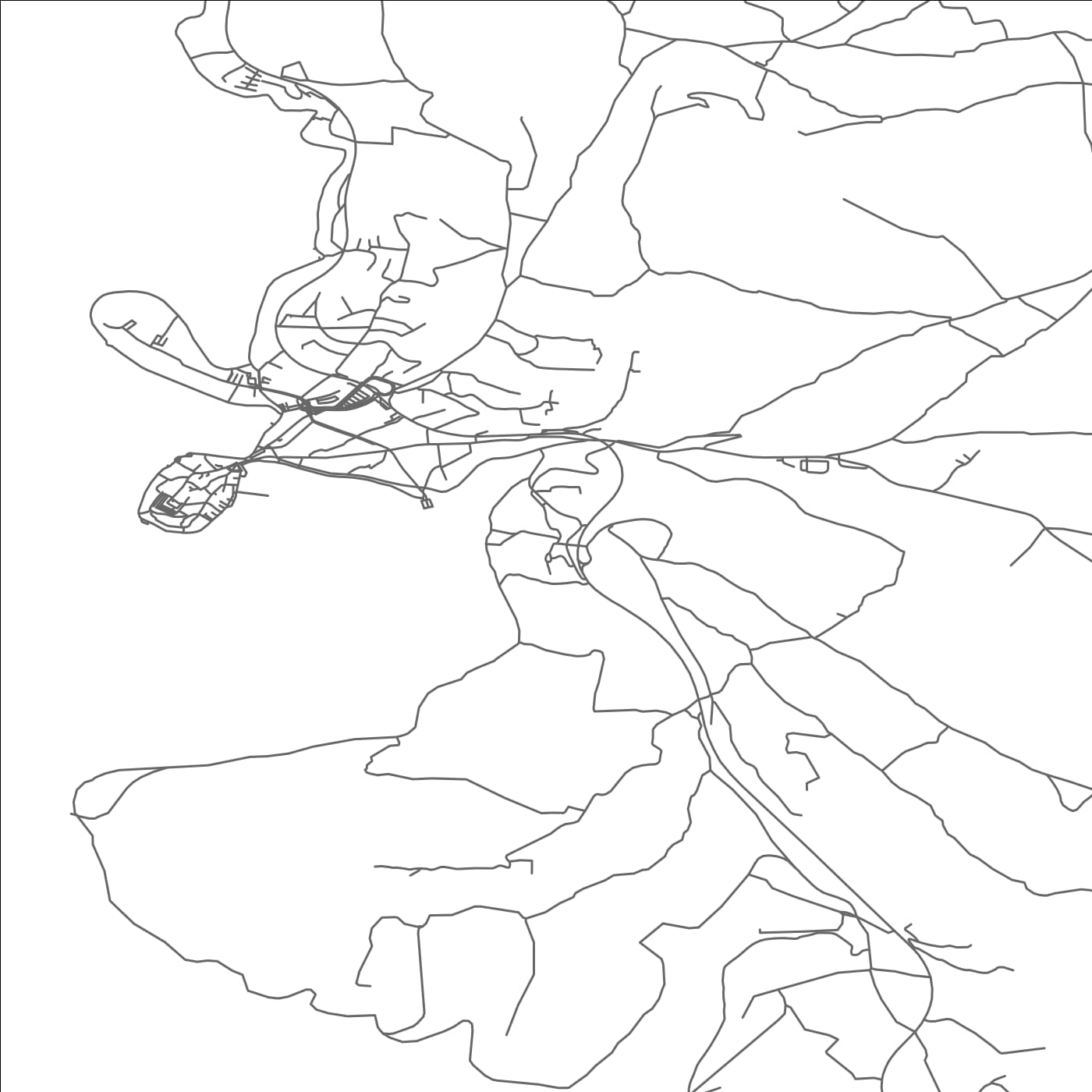 ROAD MAP OF PRIMOŠTEN, CROATIA BY MAPBAKES