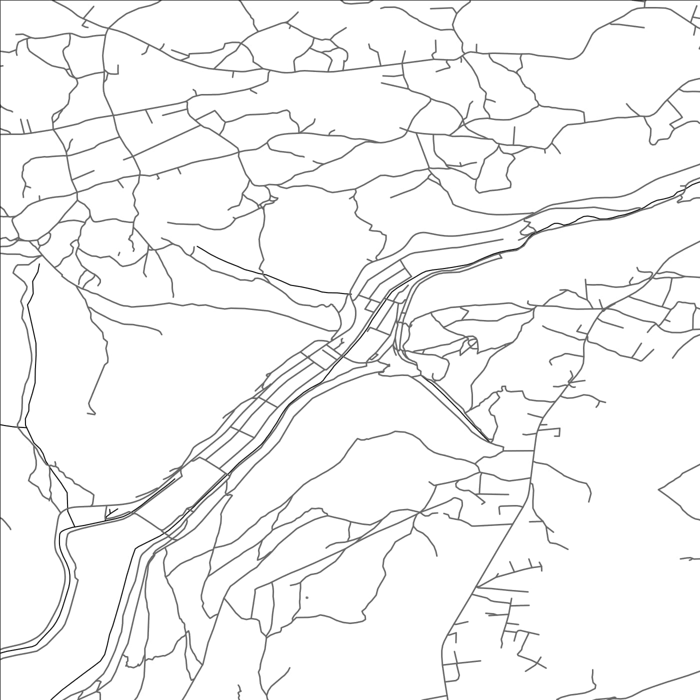 ROAD MAP OF RAŠA, CROATIA BY MAPBAKES