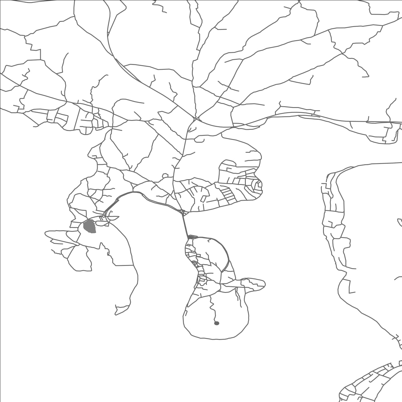 ROAD MAP OF ROGOZNICA, CROATIA BY MAPBAKES