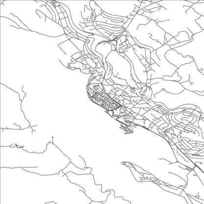 ROAD MAP OF ŠIBENIK, CROATIA BY MAPBAKES