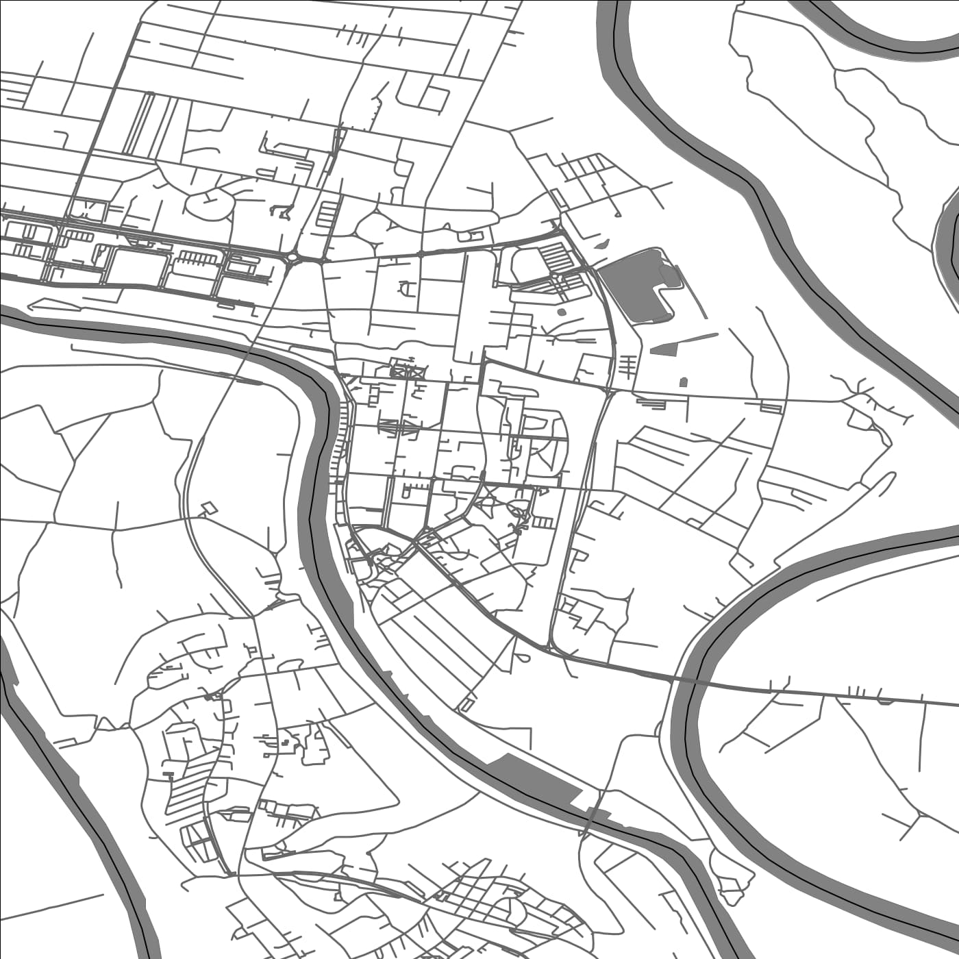 ROAD MAP OF SISAK, CROATIA BY MAPBAKES