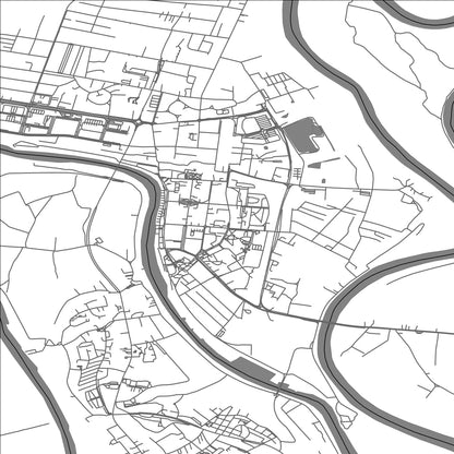 ROAD MAP OF SISAK, CROATIA BY MAPBAKES