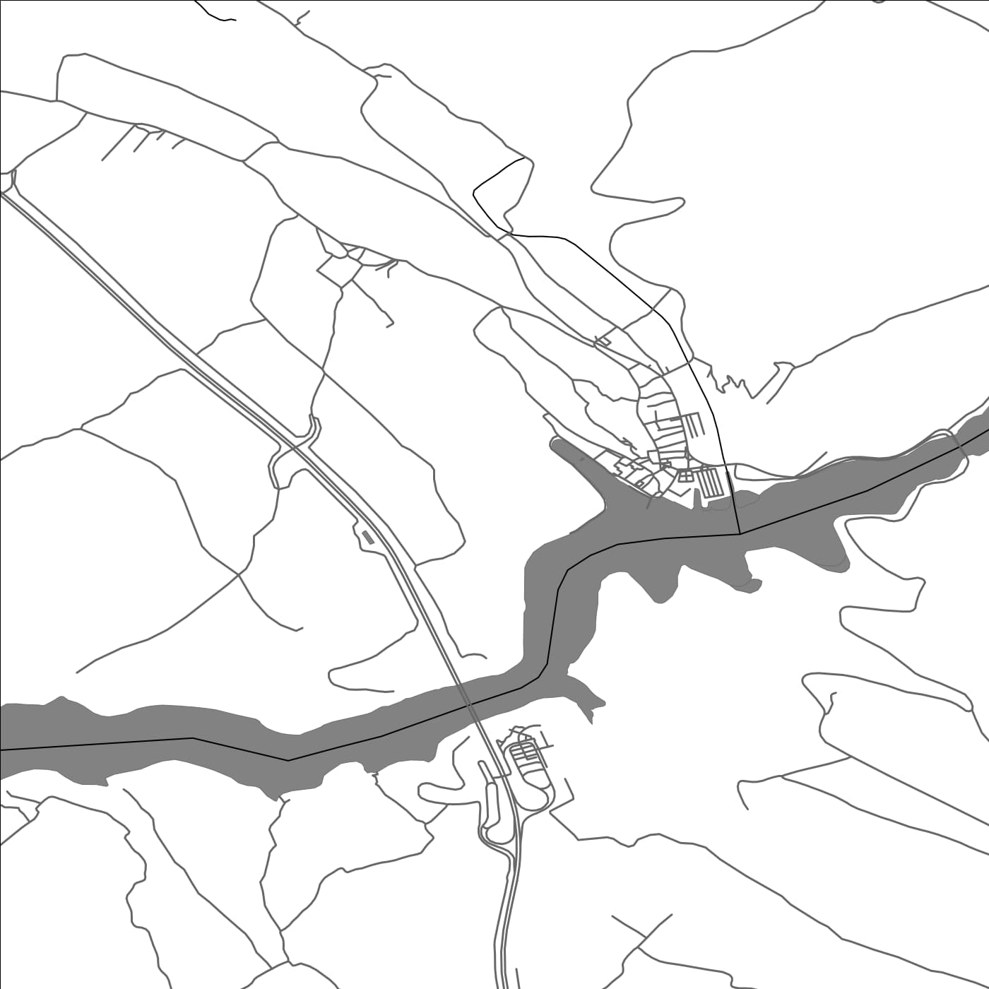 ROAD MAP OF SKRADIN, CROATIA BY MAPBAKES