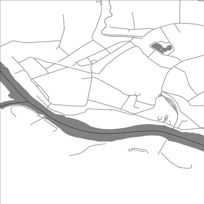 ROAD MAP OF SLAVONSKI ŠAMAC, CROATIA BY MAPBAKES