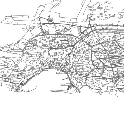 ROAD MAP OF SPLIT, CROATIA BY MAPBAKES