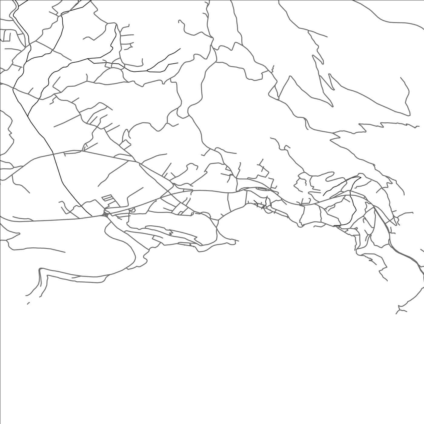 ROAD MAP OF SREBRENO, CROATIA BY MAPBAKES