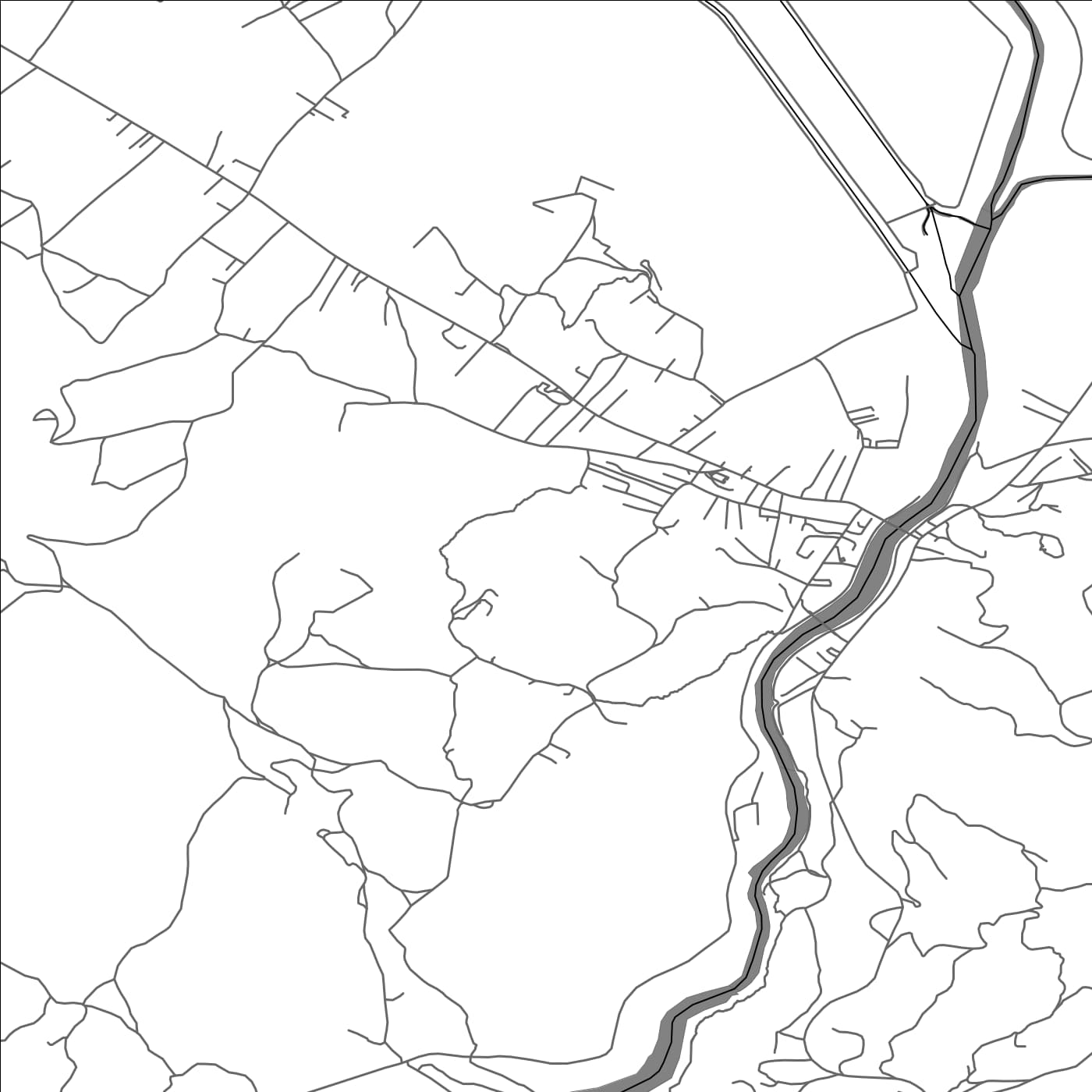 ROAD MAP OF TRILJ, CROATIA BY MAPBAKES