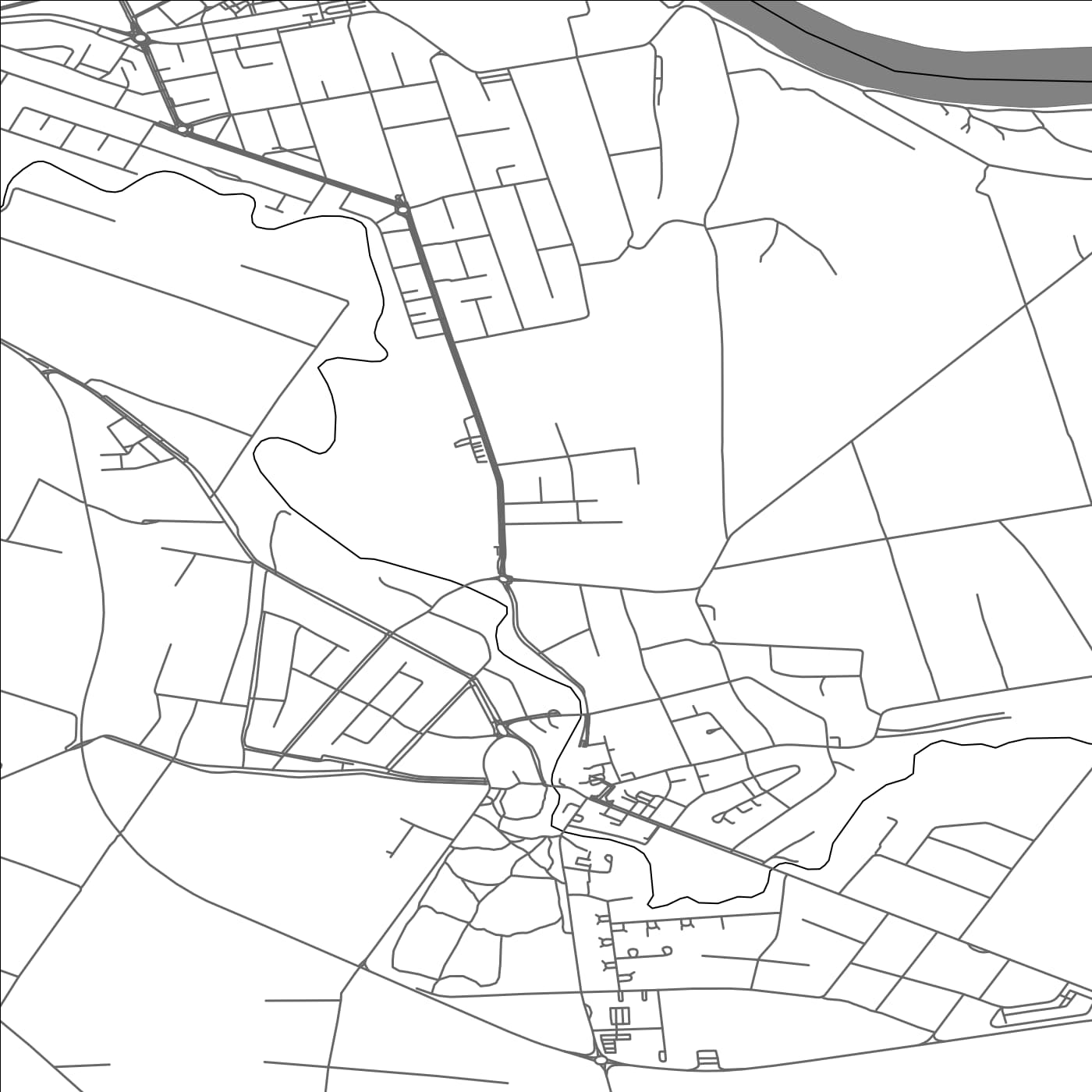 ROAD MAP OF VALPOVO, CROATIA BY MAPBAKES