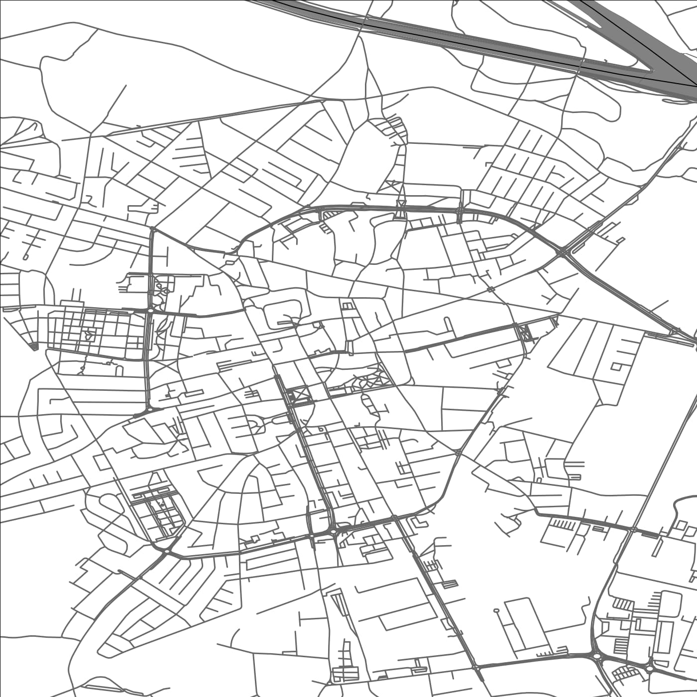 ROAD MAP OF VARAŽDIN, CROATIA BY MAPBAKES