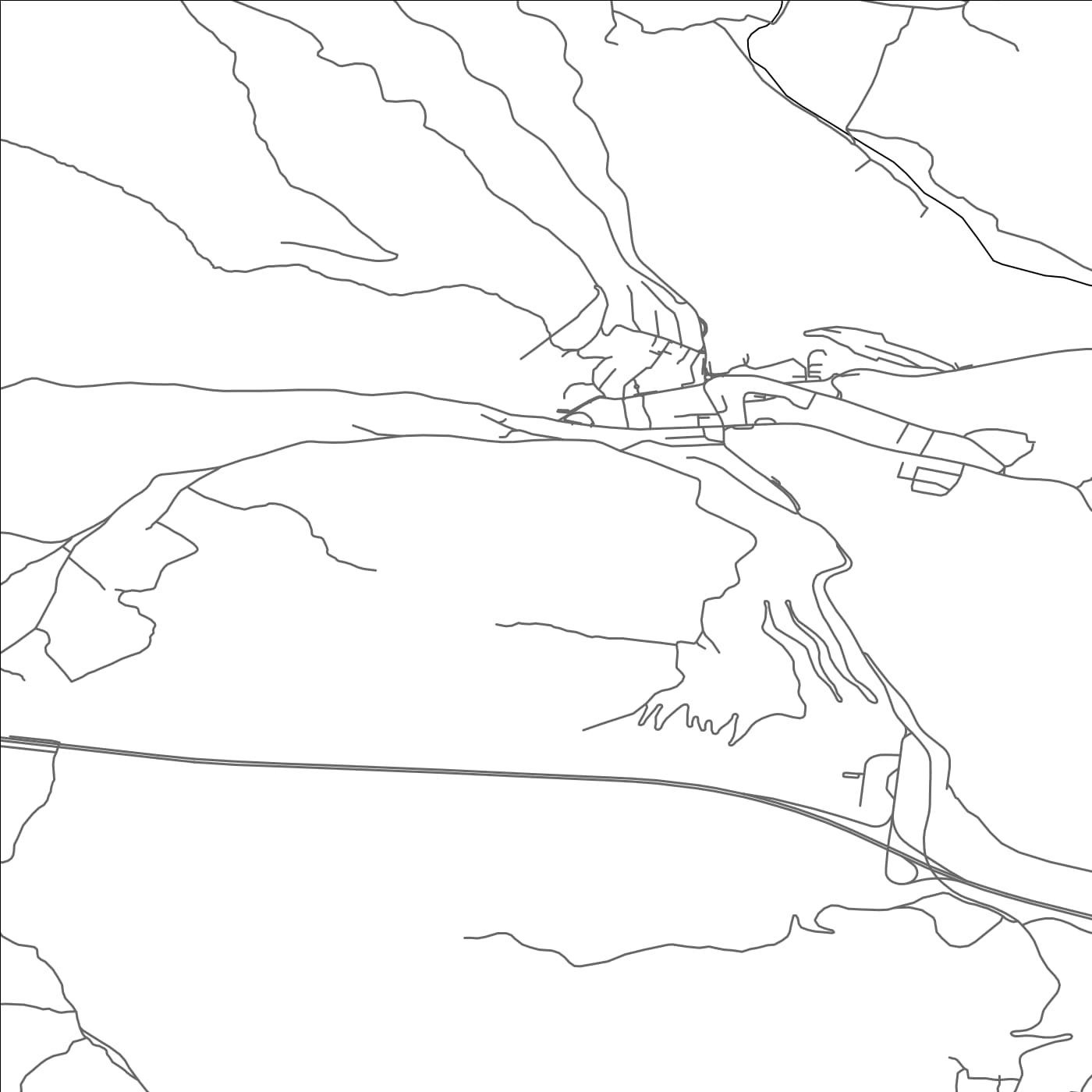 ROAD MAP OF VRGORAC, CROATIA BY MAPBAKES