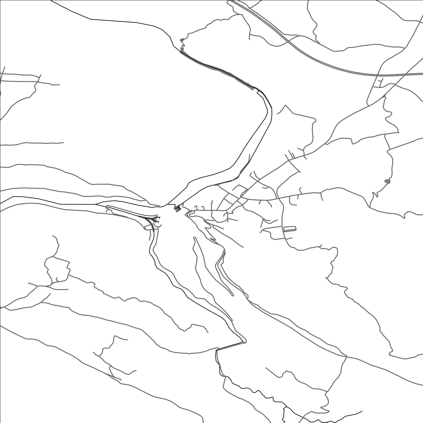 ROAD MAP OF ZADVARJE, CROATIA BY MAPBAKES