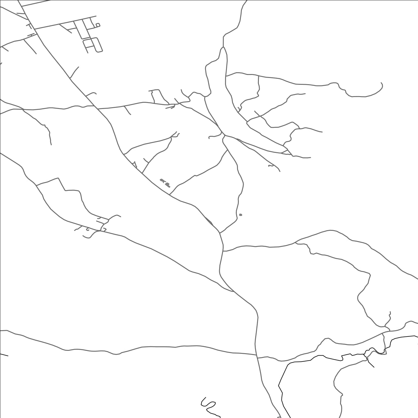 ROAD MAP OF ŽAKANJE, CROATIA BY MAPBAKES