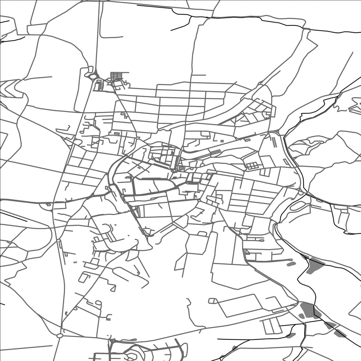 ROAD MAP OF BENESOV, CZECH REPUBLIC BY MAPBAKES