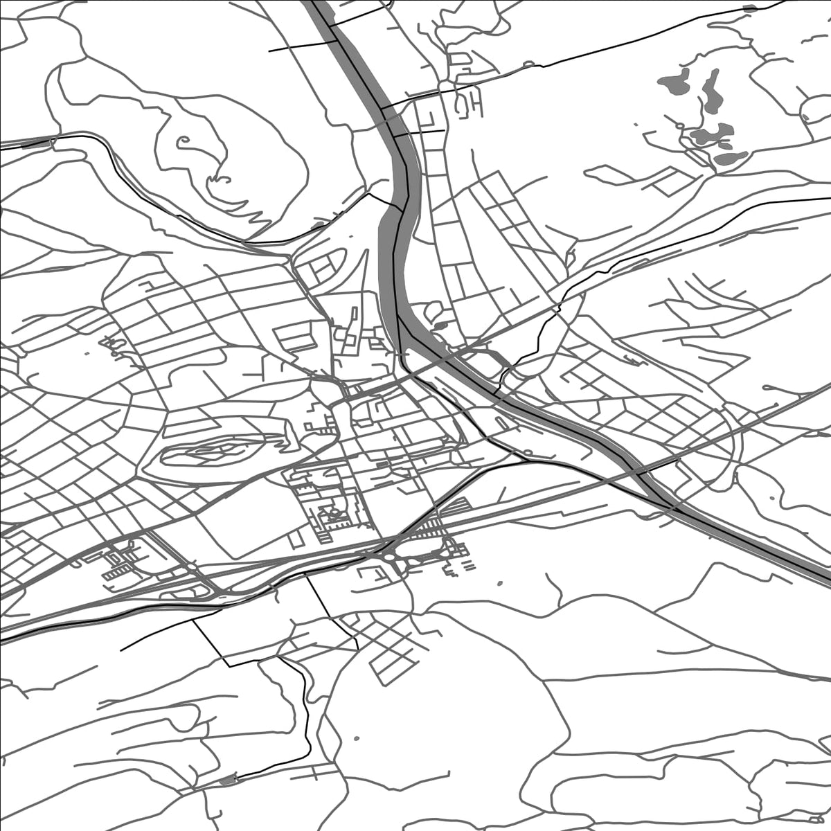 ROAD MAP OF BEROUN, CZECH REPUBLIC BY MAPBAKES
