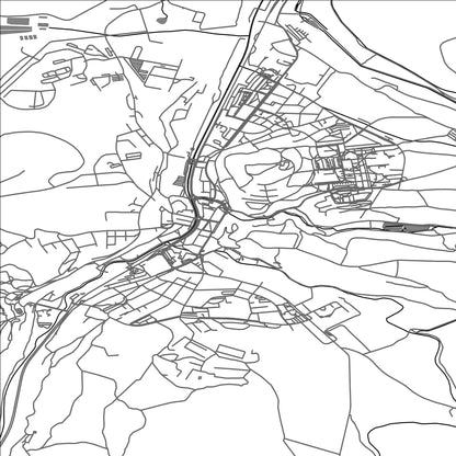 ROAD MAP OF BILINA, CZECH REPUBLIC BY MAPBAKES