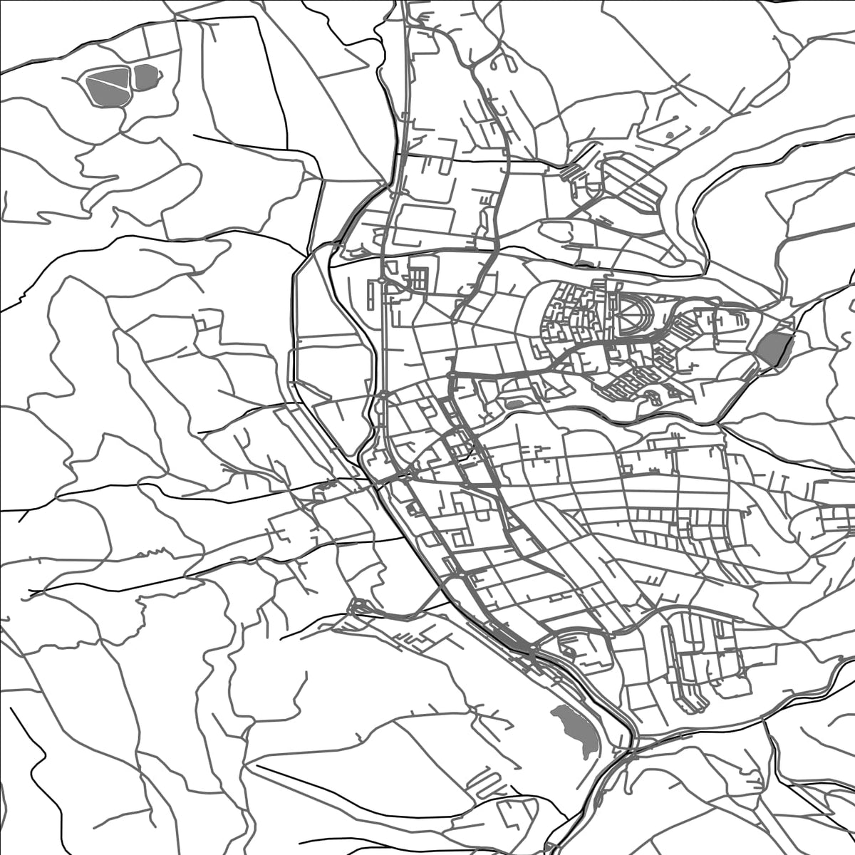 ROAD MAP OF BLANSKO, CZECH REPUBLIC BY MAPBAKES