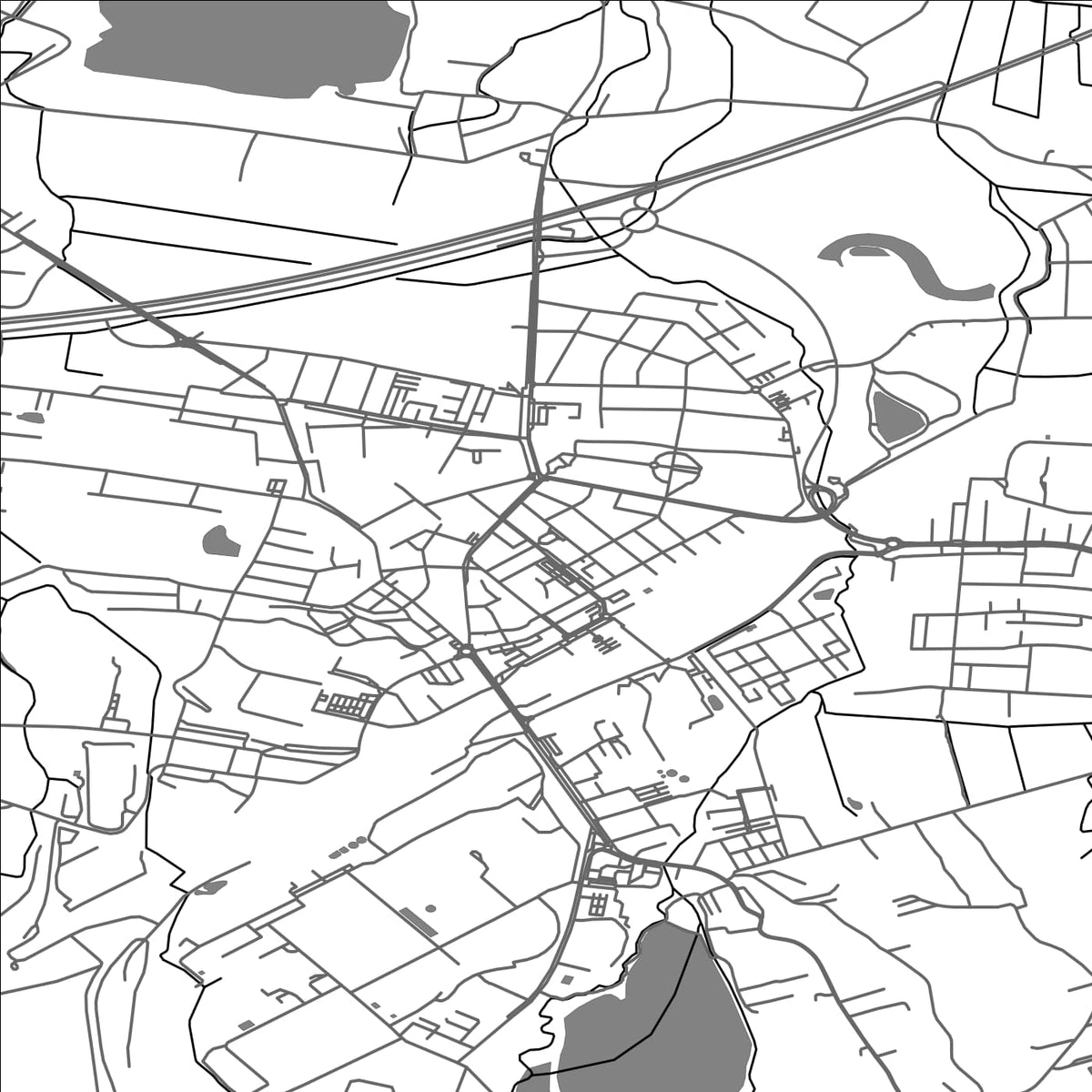 ROAD MAP OF BOHUMIN, CZECH REPUBLIC BY MAPBAKES