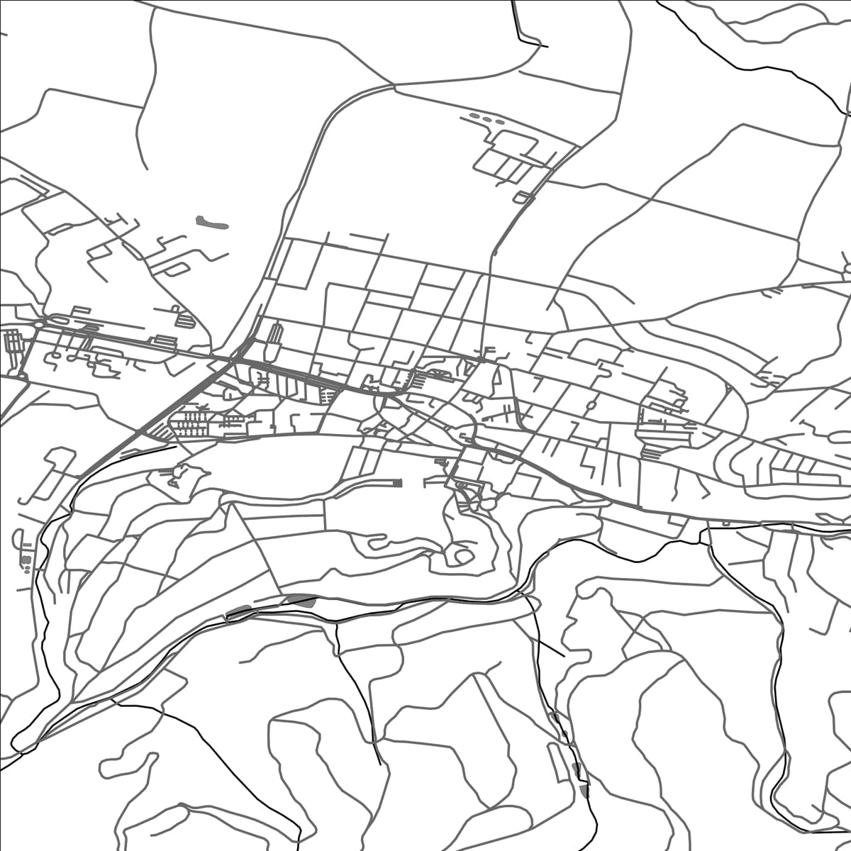 ROAD MAP OF BOSKOVICE, CZECH REPUBLIC BY MAPBAKES