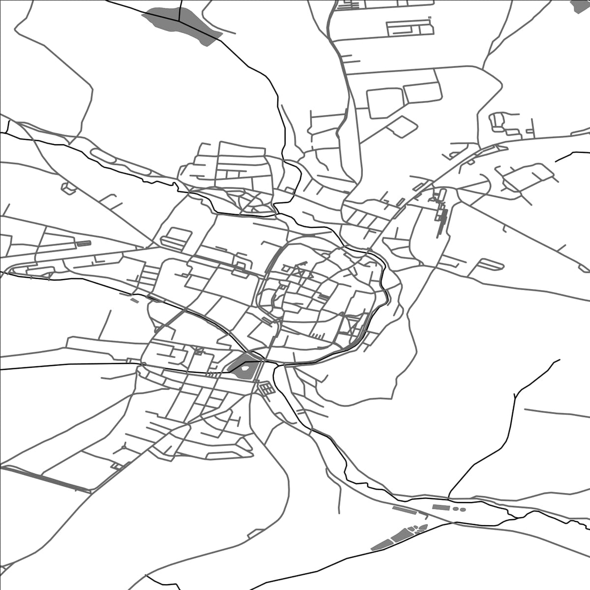 ROAD MAP OF BRUNTAL, CZECH REPUBLIC BY MAPBAKES