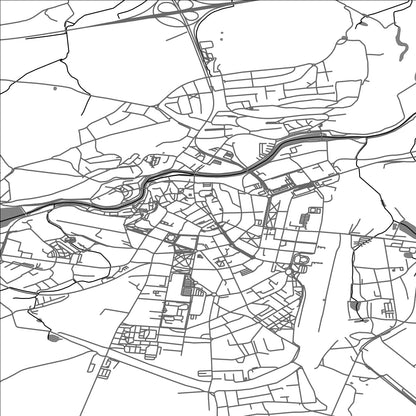 ROAD MAP OF CHEB, CZECH REPUBLIC BY MAPBAKES