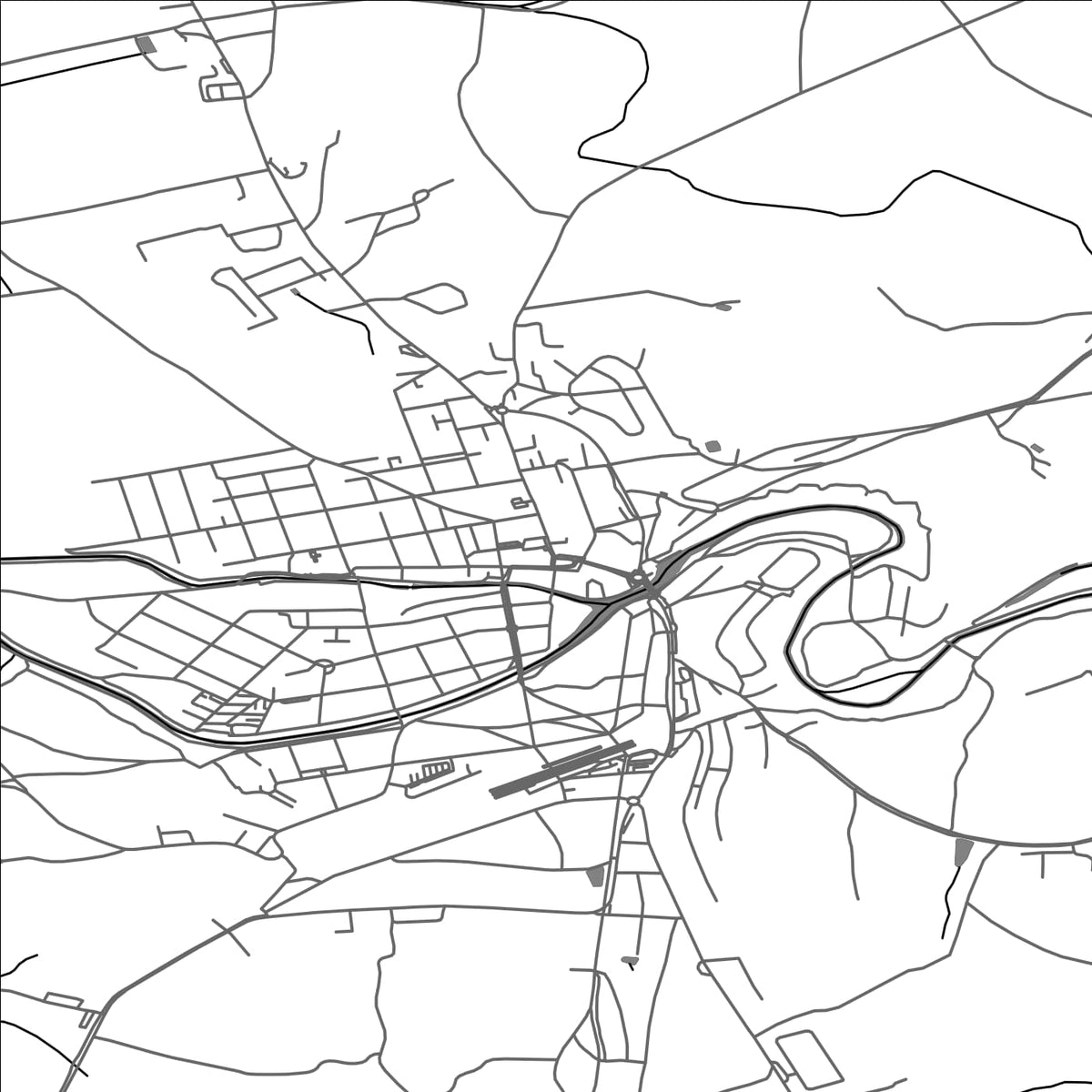 ROAD MAP OF CHOCEN, CZECH REPUBLIC BY MAPBAKES