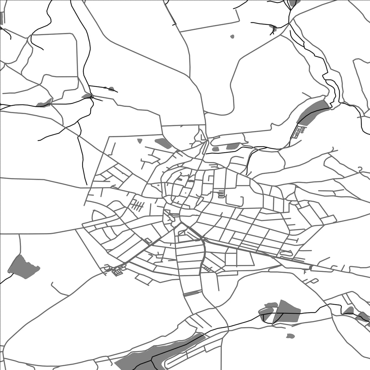 ROAD MAP OF CHOTEBOR, CZECH REPUBLIC BY MAPBAKES