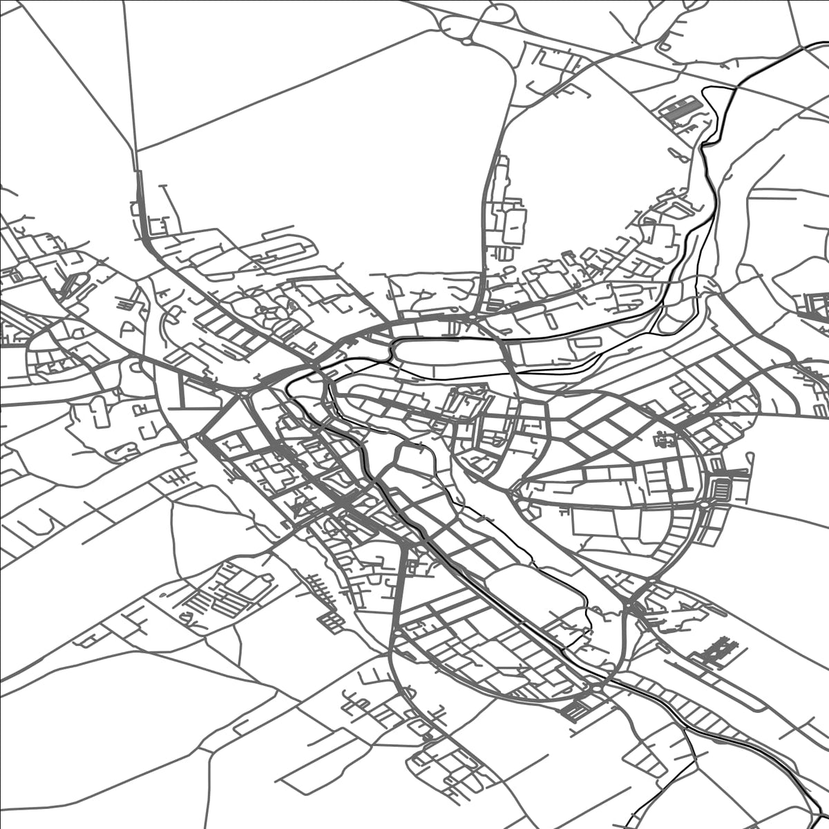 ROAD MAP OF CHRUDIM, CZECH REPUBLIC BY MAPBAKES