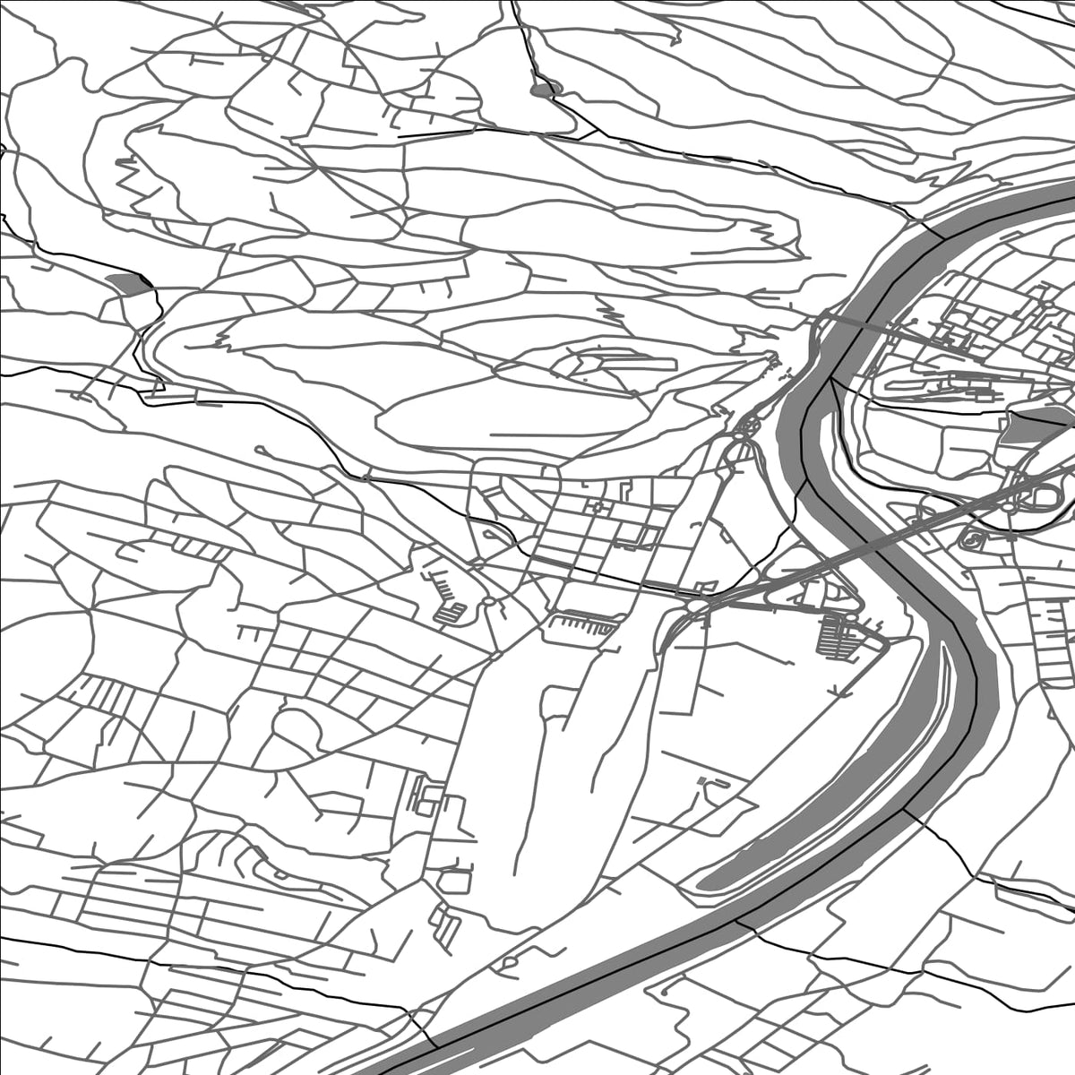 ROAD MAP OF DECIN, CZECH REPUBLIC BY MAPBAKES