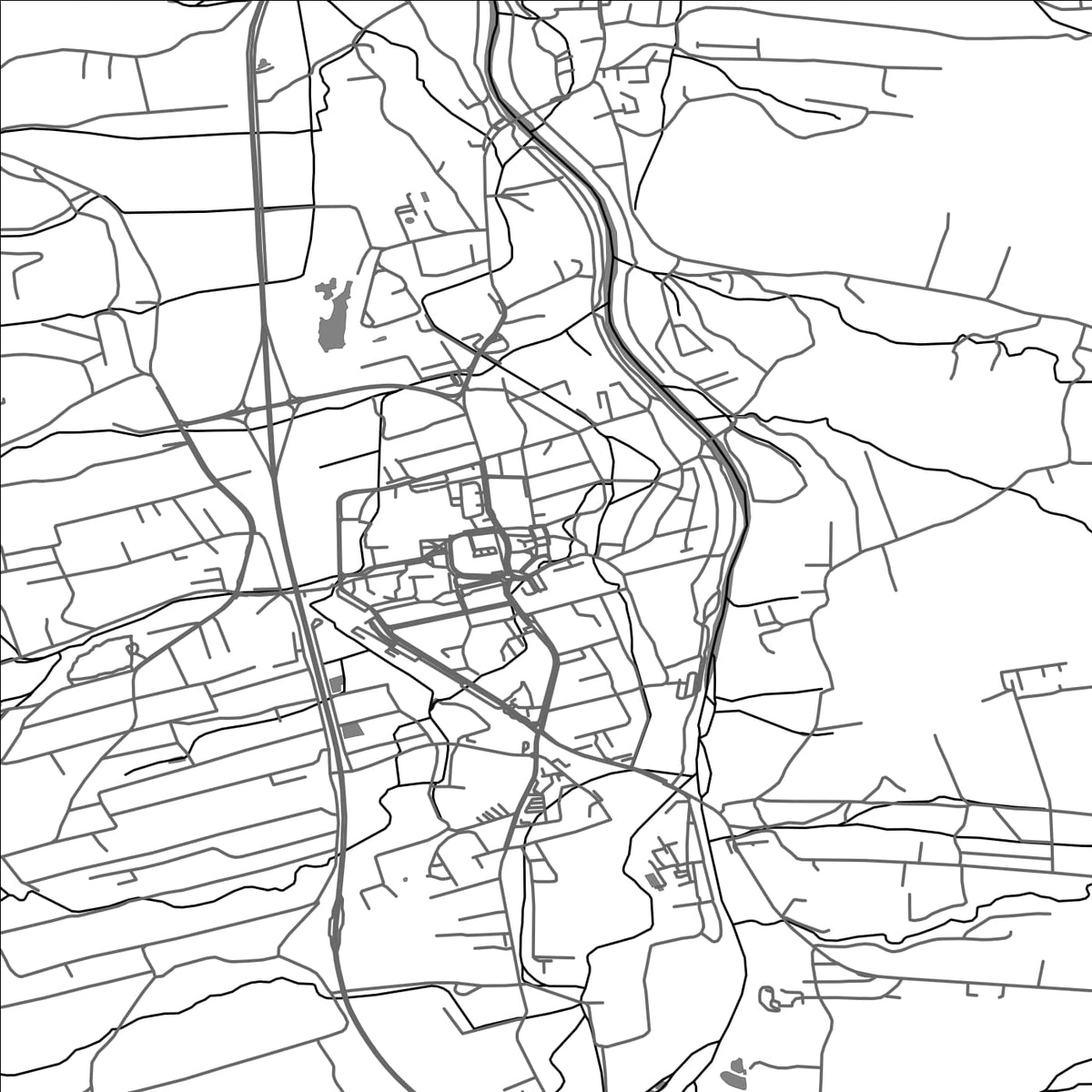 ROAD MAP OF FRYDLANT NAD OSTRAVICI, CZECH REPUBLIC BY MAPBAKES