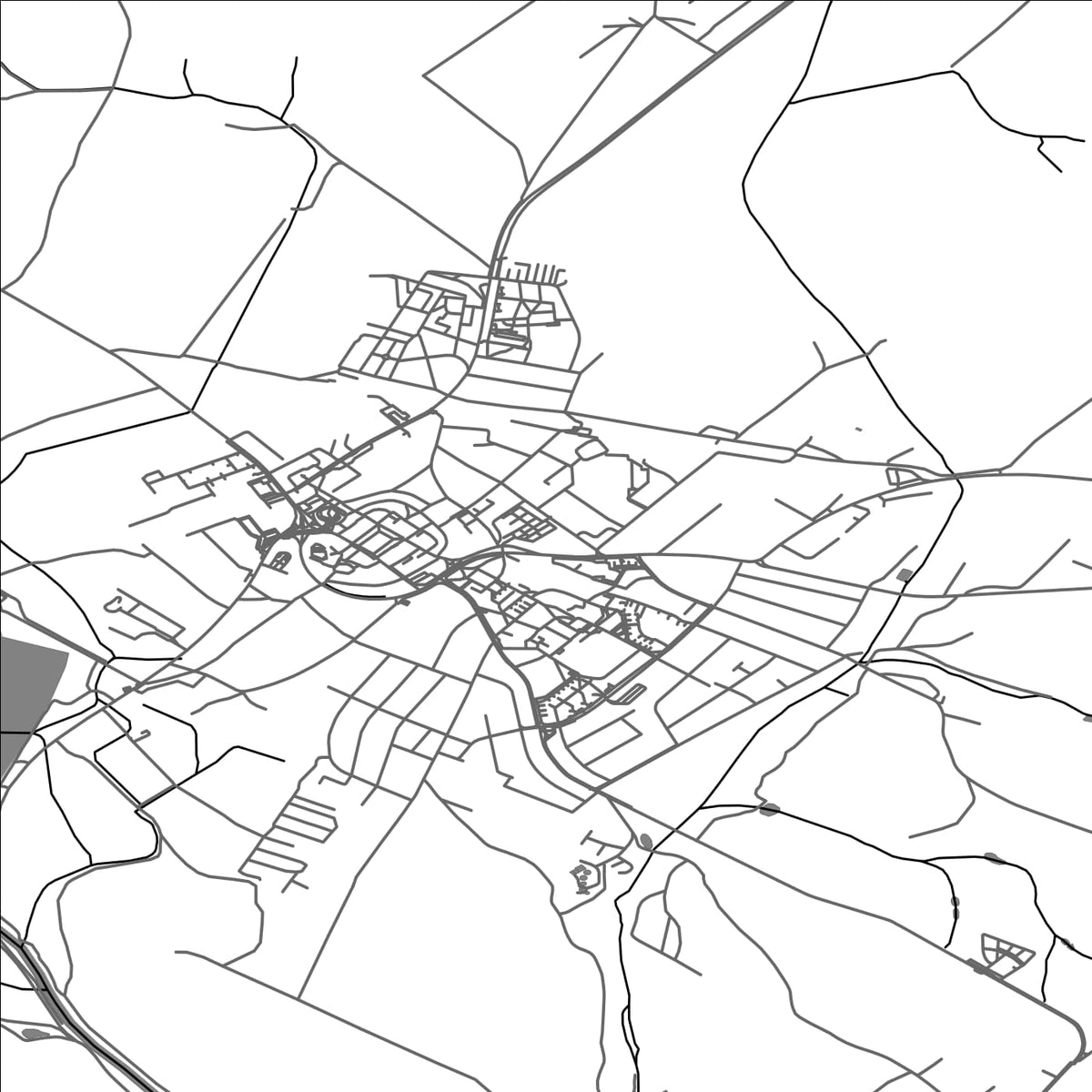 ROAD MAP OF HLUCIN, CZECH REPUBLIC BY MAPBAKES