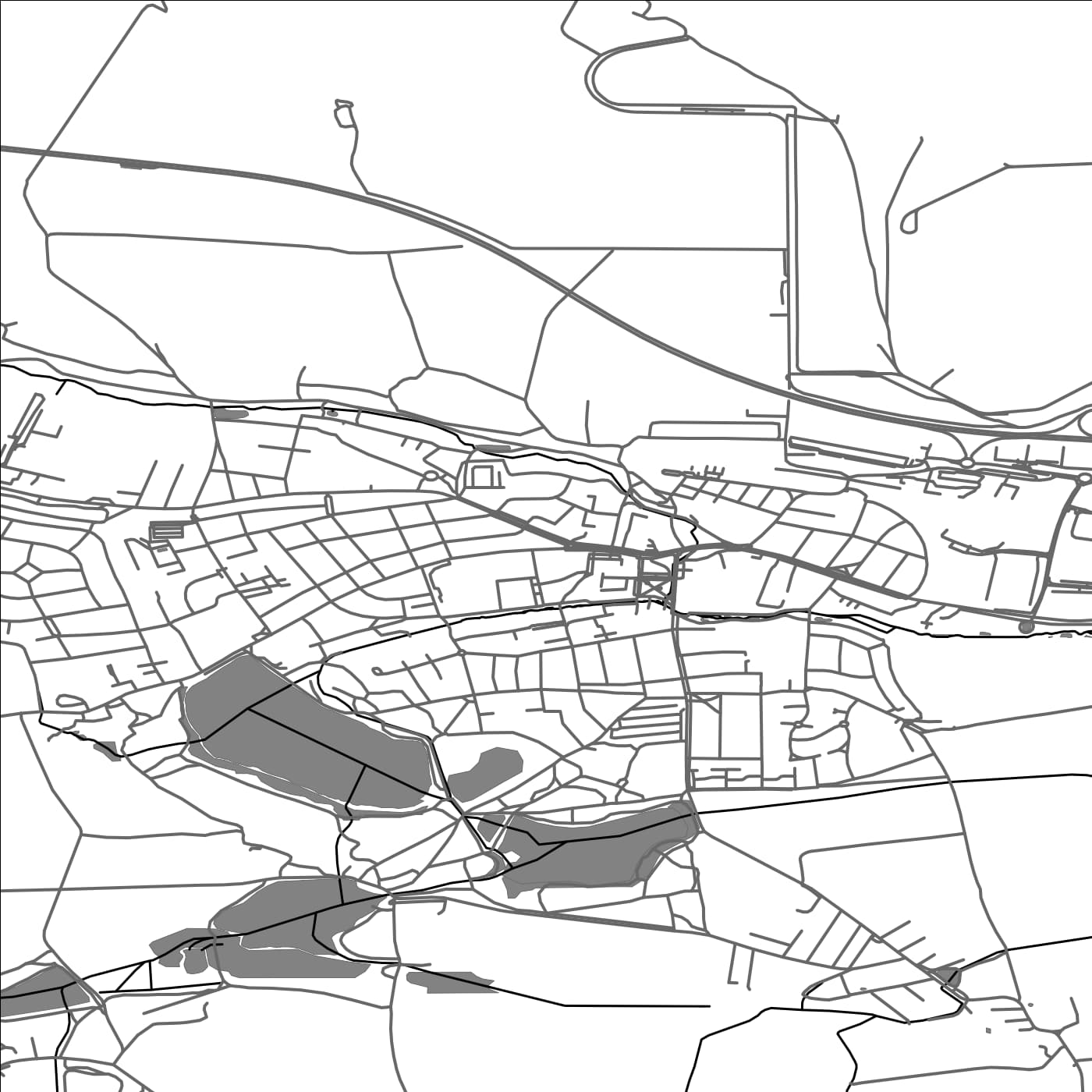 ROAD MAP OF HOSTIVICE, CZECH REPUBLIC BY MAPBAKES