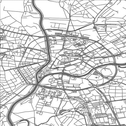 ROAD MAP OF HRADEC KRALOVE, CZECH REPUBLIC BY MAPBAKES