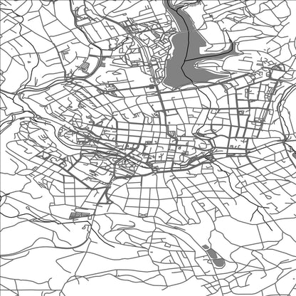 ROAD MAP OF JABLONEC NAD NISOU, CZECH REPUBLIC BY MAPBAKES