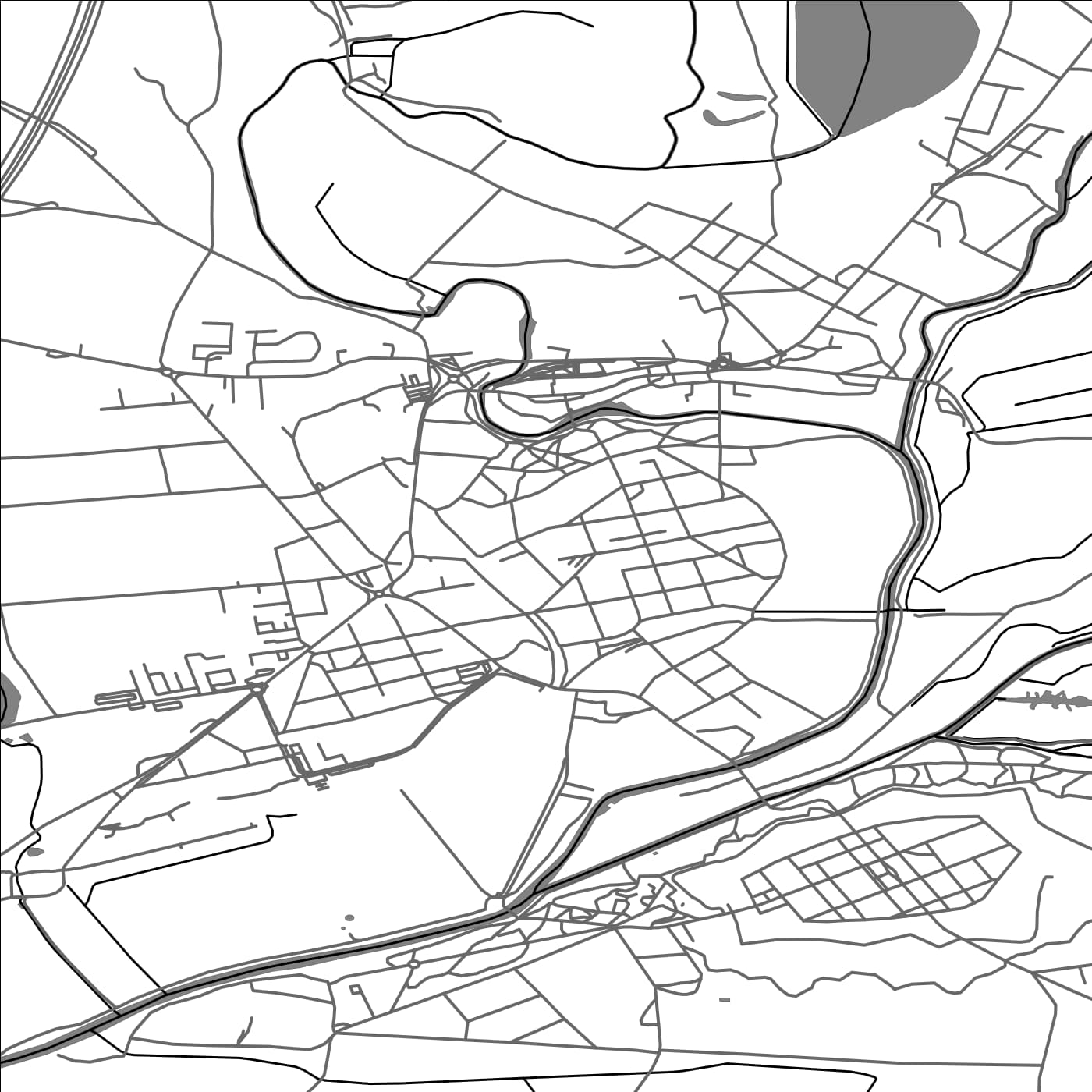 ROAD MAP OF JAROMER, CZECH REPUBLIC BY MAPBAKES