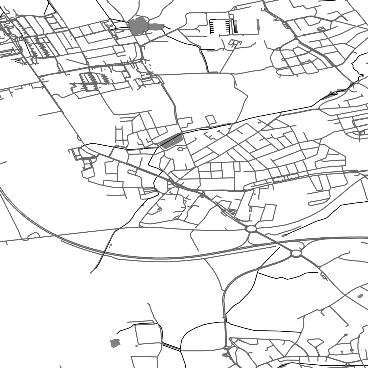 ROAD MAP OF JESENICE, CZECH REPUBLIC BY MAPBAKES