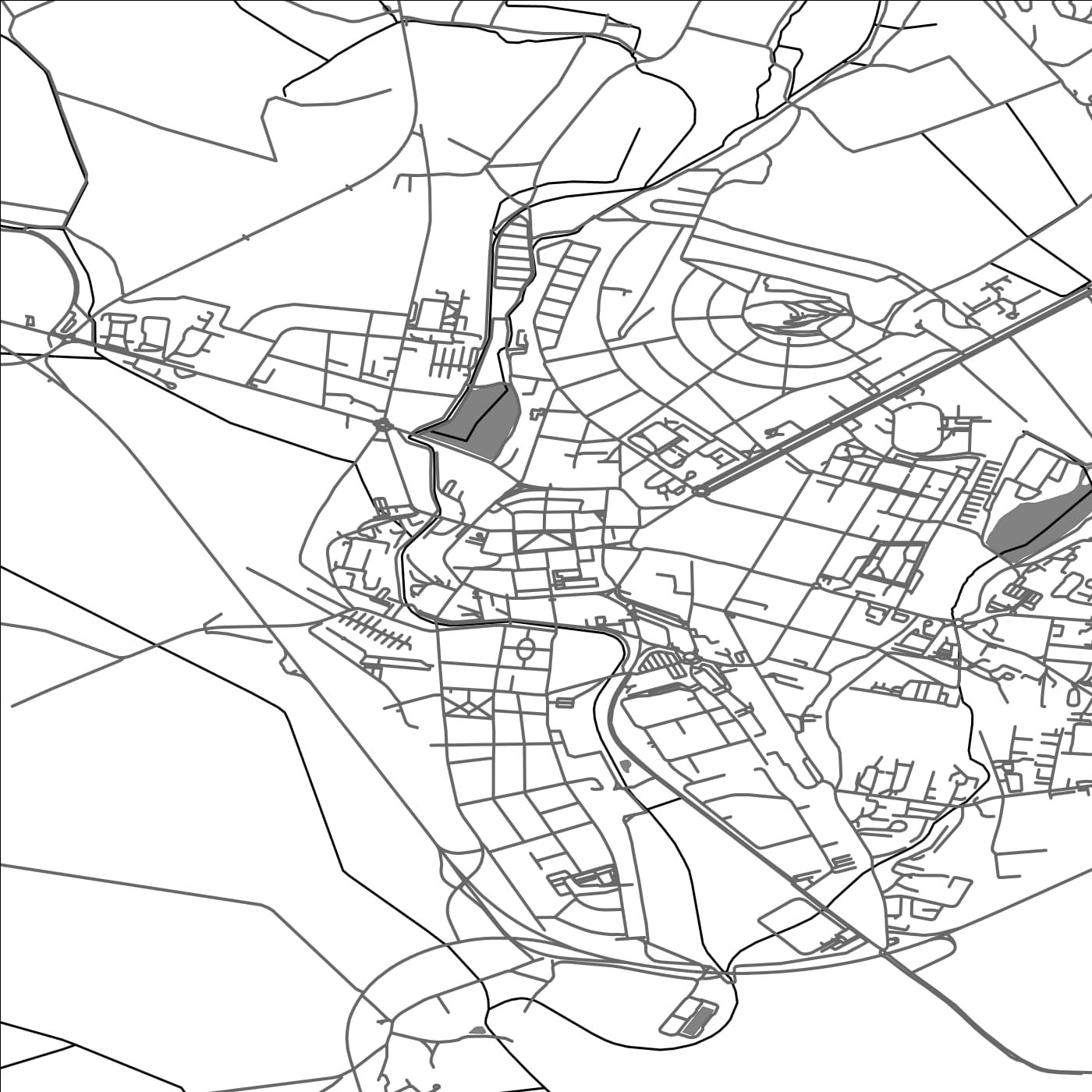 ROAD MAP OF JICIN, CZECH REPUBLIC BY MAPBAKES