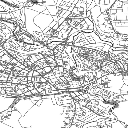 ROAD MAP OF JIHLAVA, CZECH REPUBLIC BY MAPBAKES