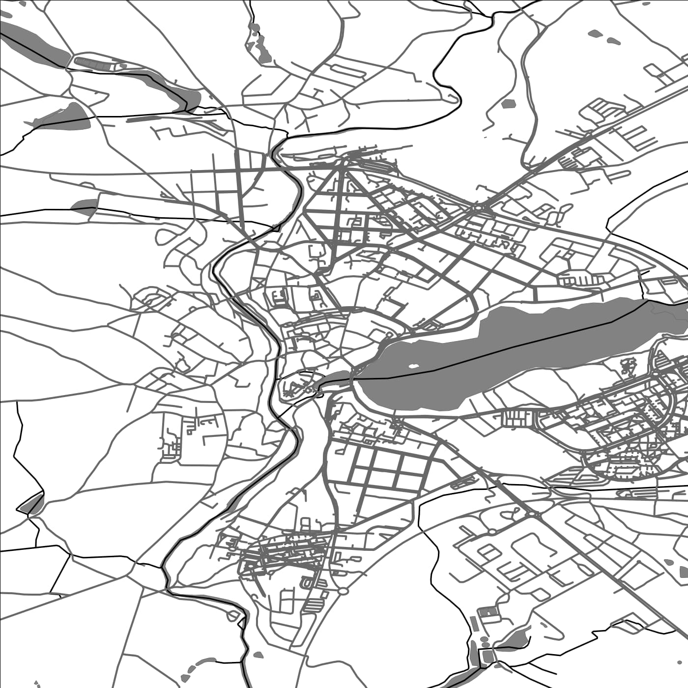 ROAD MAP OF JINDRICHUV HRADEC, CZECH REPUBLIC BY MAPBAKES