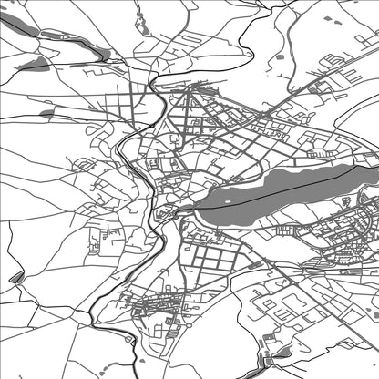 ROAD MAP OF JINDRICHUV HRADEC, CZECH REPUBLIC BY MAPBAKES