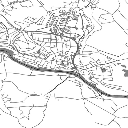 ROAD MAP OF KADAN, CZECH REPUBLIC BY MAPBAKES