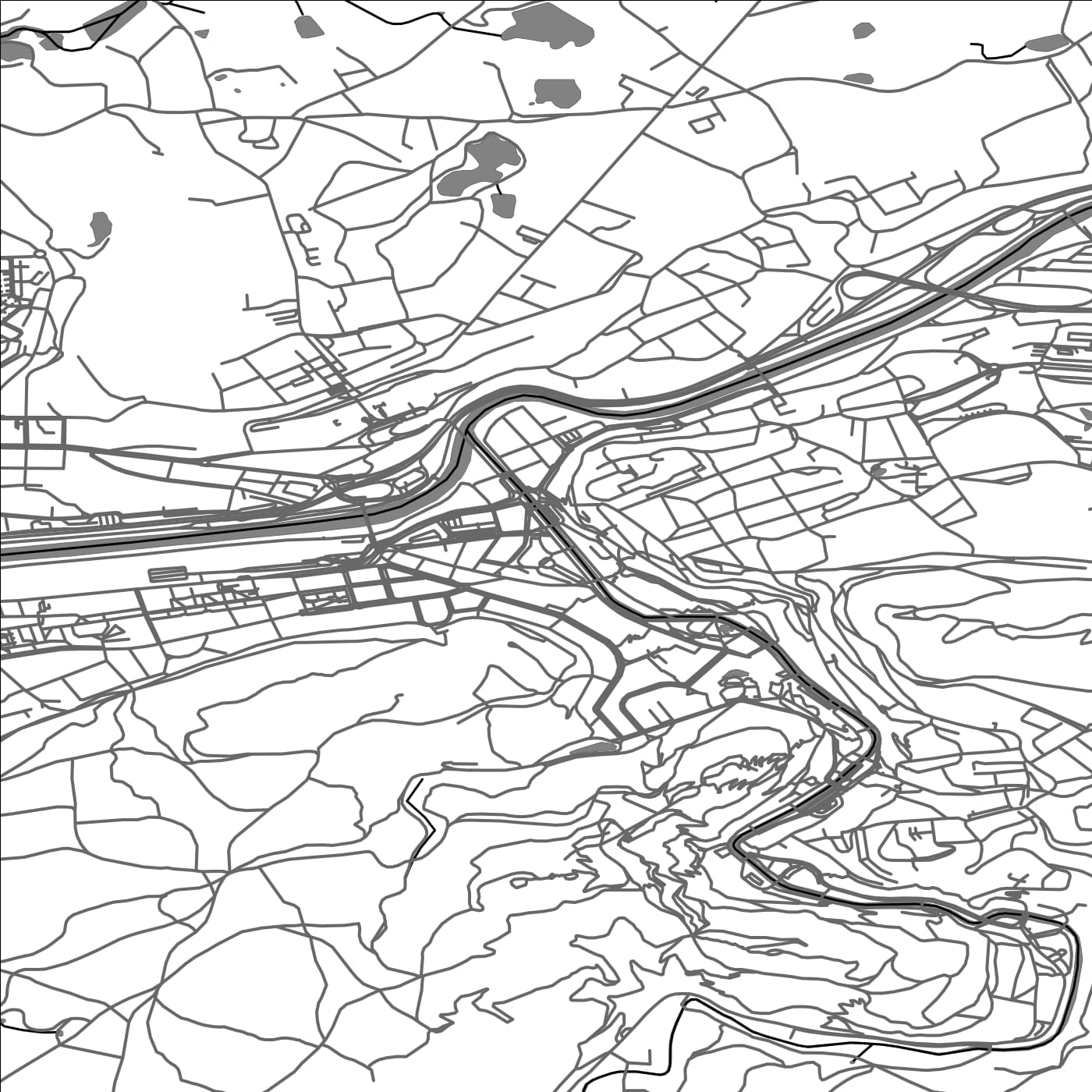 ROAD MAP OF KARLOVY VARY, CZECH REPUBLIC BY MAPBAKES