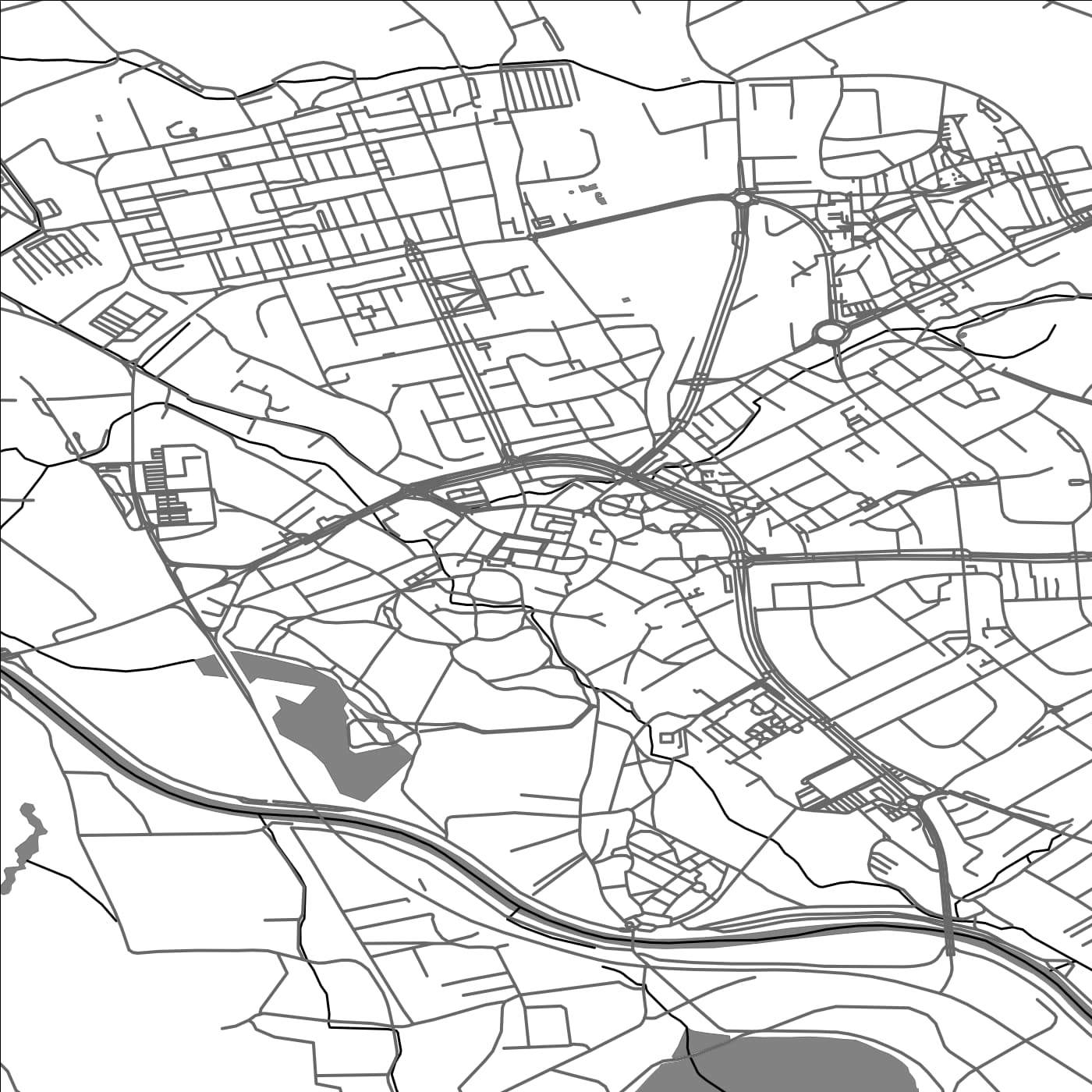 ROAD MAP OF KARVINA, CZECH REPUBLIC BY MAPBAKES