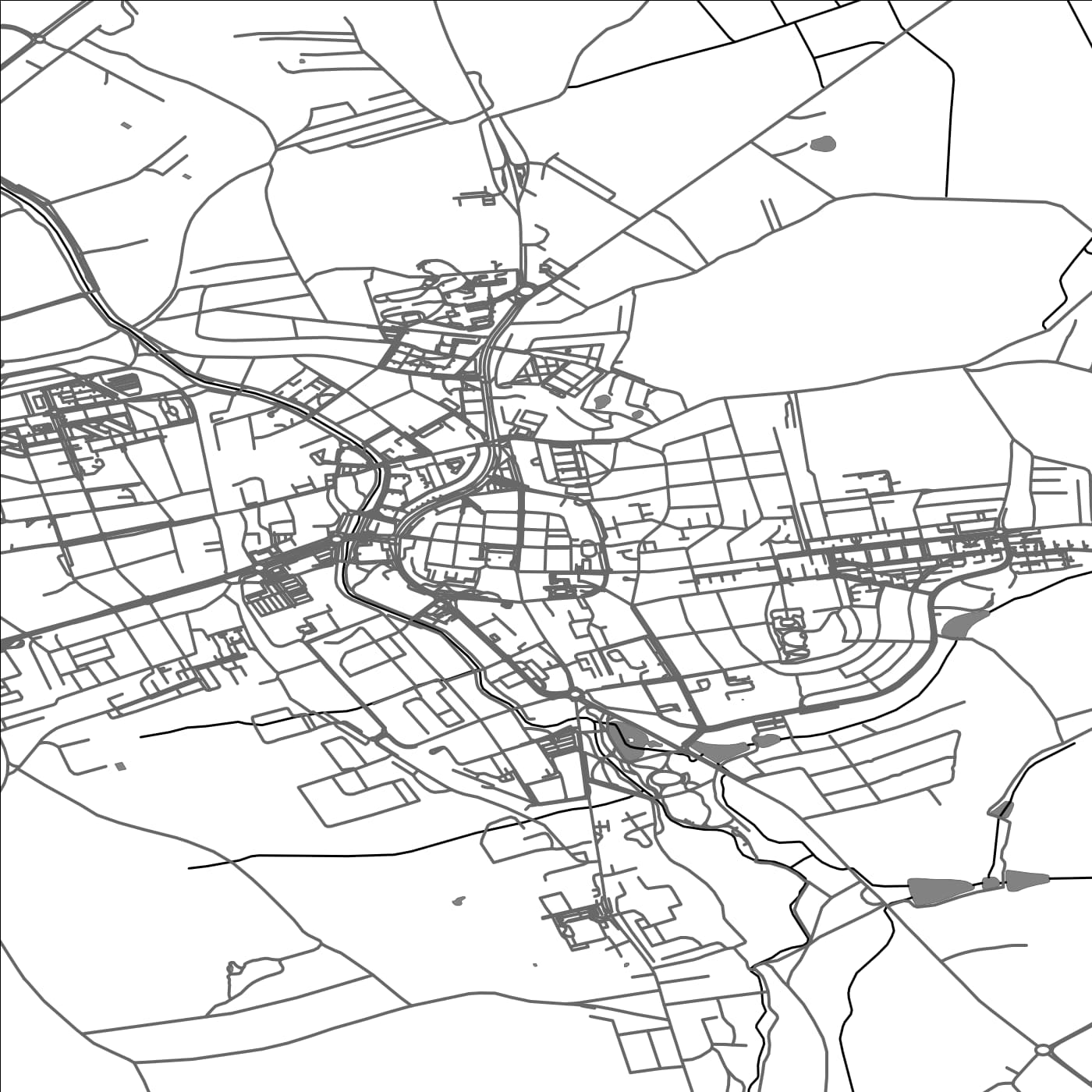 ROAD MAP OF KLATOVY, CZECH REPUBLIC BY MAPBAKES