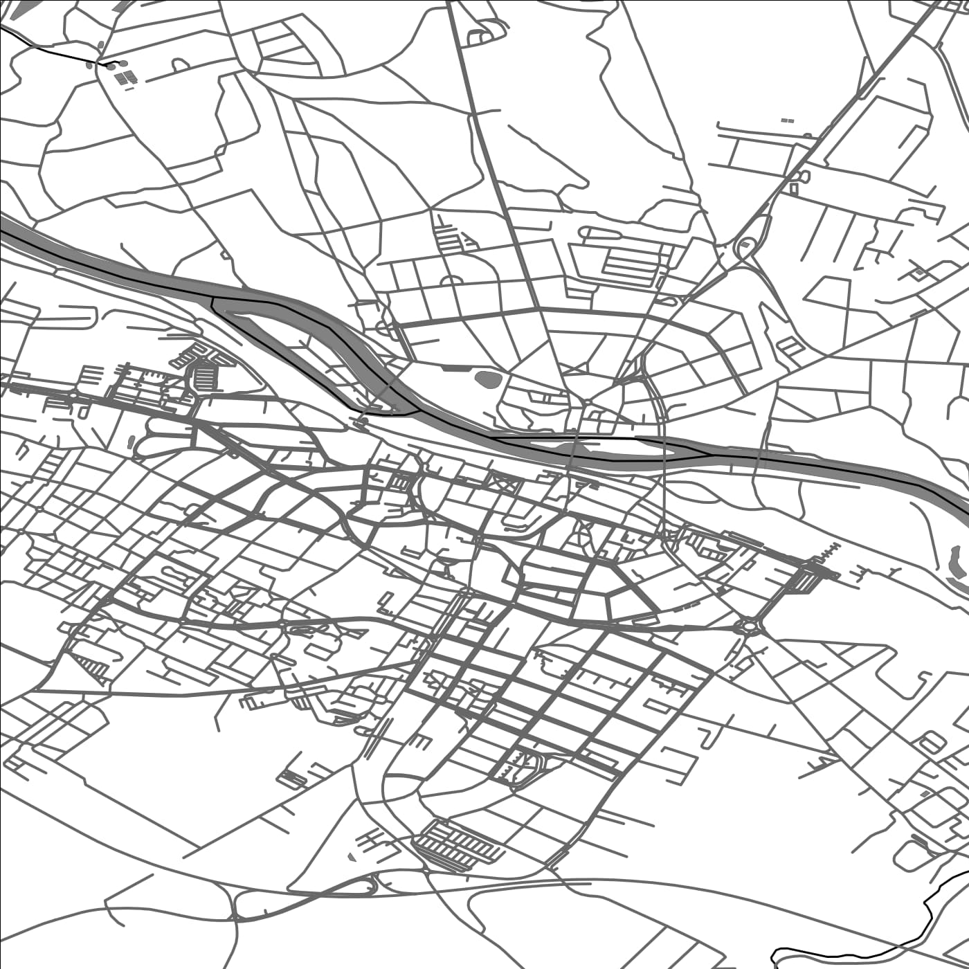 ROAD MAP OF KOLIN, CZECH REPUBLIC BY MAPBAKES