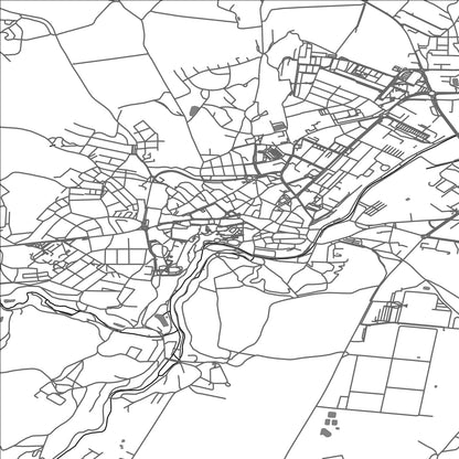 ROAD MAP OF KUTNA HORA, CZECH REPUBLIC BY MAPBAKES