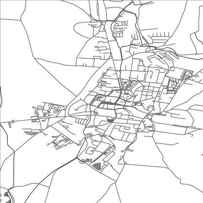 ROAD MAP OF KYJOV, CZECH REPUBLIC BY MAPBAKES