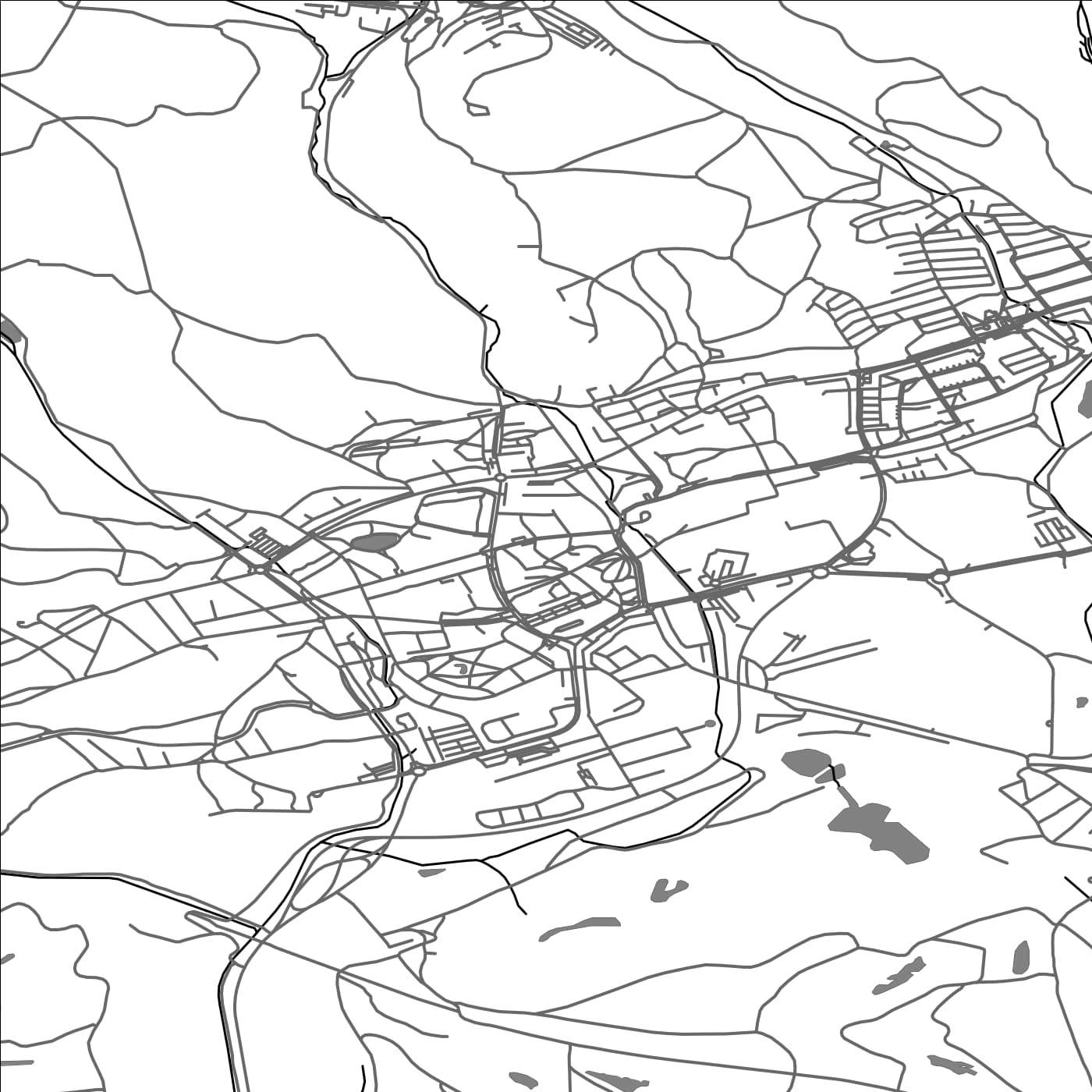 ROAD MAP OF LITVINOV, CZECH REPUBLIC BY MAPBAKES