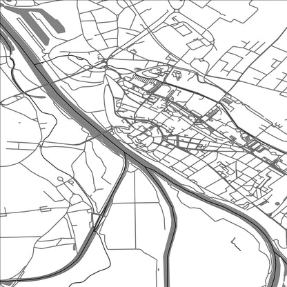 ROAD MAP OF MELNIK, CZECH REPUBLIC BY MAPBAKES