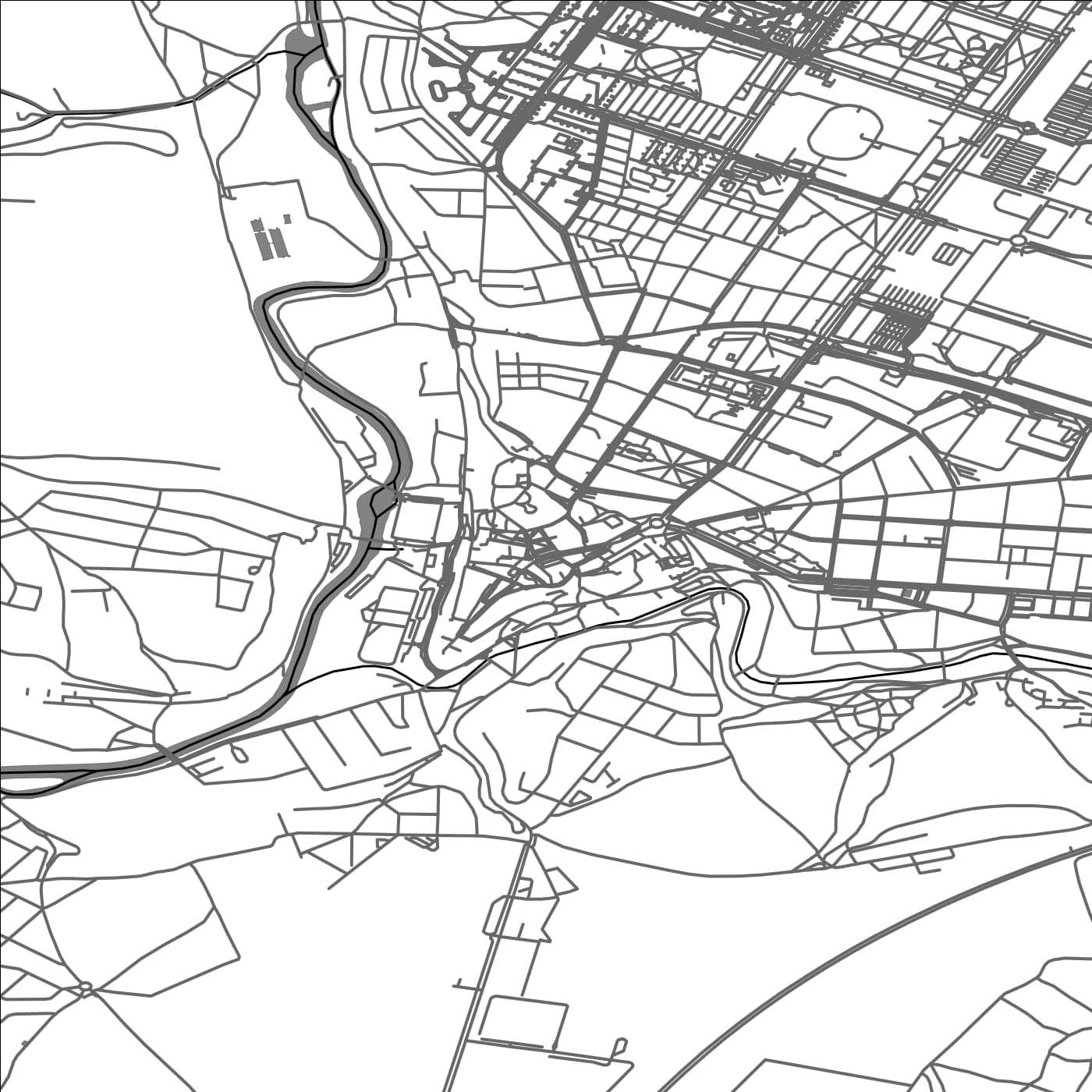 ROAD MAP OF MLADA BOLESLAV, CZECH REPUBLIC BY MAPBAKES